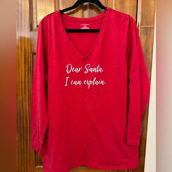 Bundle 3 red Xmas shirts. (1) Torrid 2x NWT (2) LB 18/20. - Picture 5 of 7